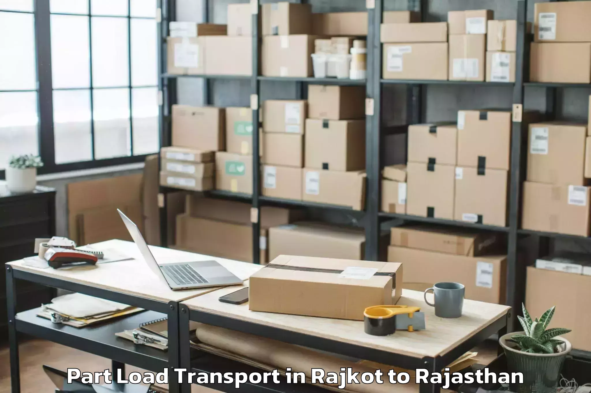 Quality Rajkot to Abu Road Part Load Transport